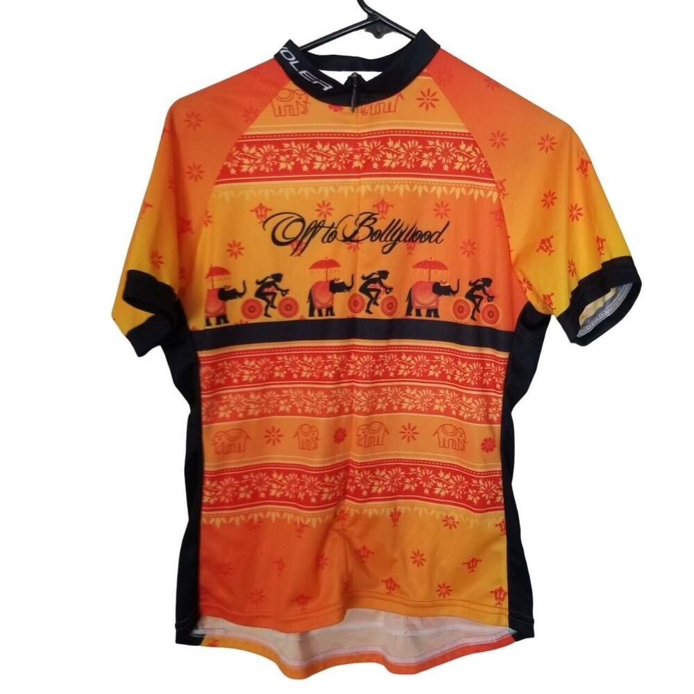 Voler Womens Cycling Jersey Bike Shirt Size L Stretch Gorpcore Off To Bollywood